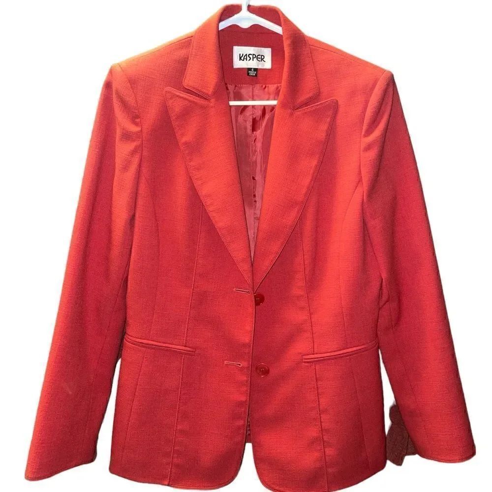 Kasper Orange With Vertical Lines
